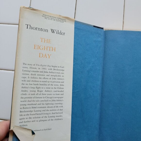 Thornton Wilder The Eighth Day First Edition Hardcover Book DJ 1967 Novel - Picture 8 of 12